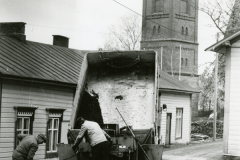 Asfaltintekoa Heiskalan edessä